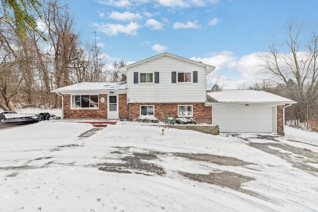 tri-level home featuring a garage