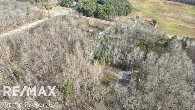 bird's eye view with a rural view