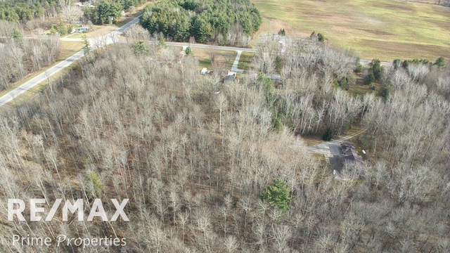 drone / aerial view with a rural view