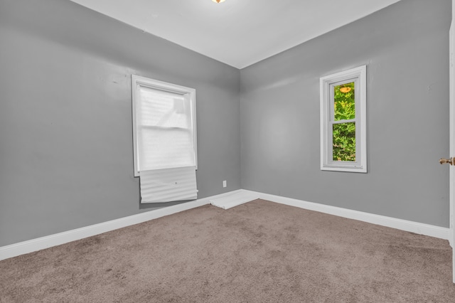 unfurnished room with carpet floors