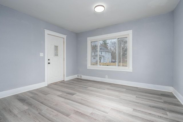 empty room featuring light hardwood / wood-style flooring