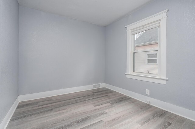 empty room featuring light wood-type flooring