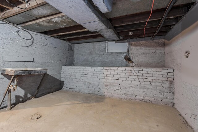 view of basement