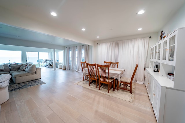 dining room featuring light hardwood / wood-style flooring