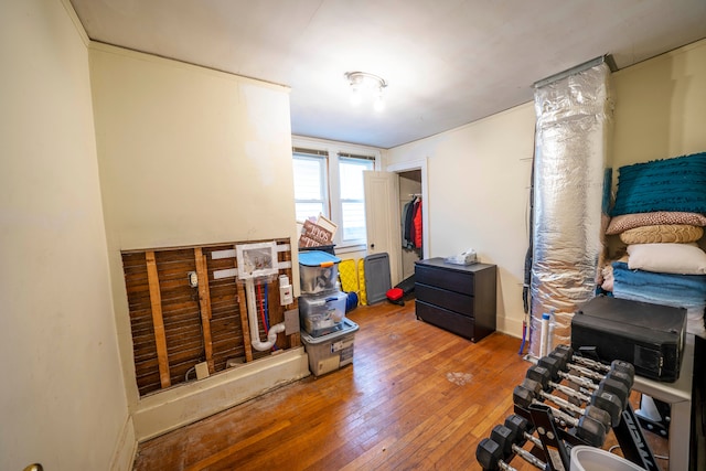 misc room featuring hardwood / wood-style flooring