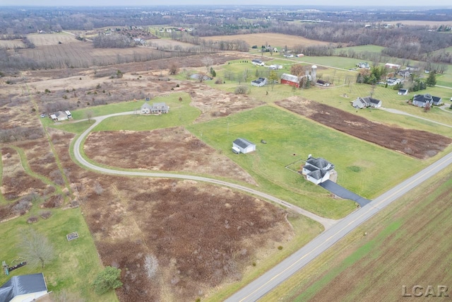 drone / aerial view featuring a rural view