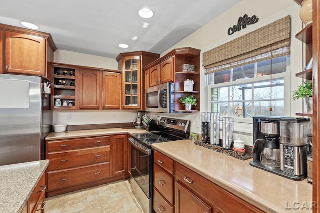 kitchen with stainless steel appliances