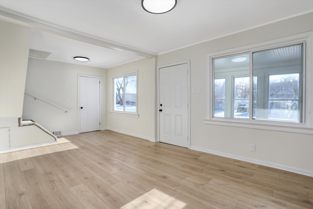 entrance foyer featuring light hardwood / wood-style flooring