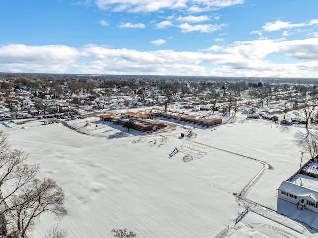 view of snowy aerial view