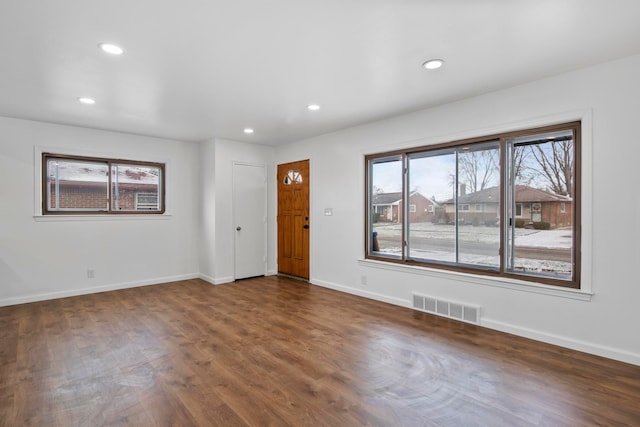 entryway featuring dark hardwood / wood-style floors