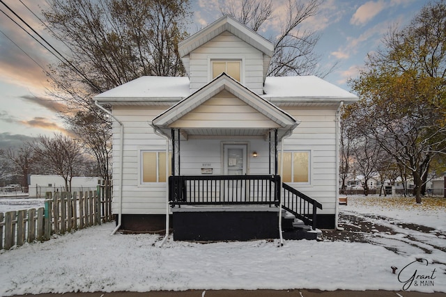 view of bungalow