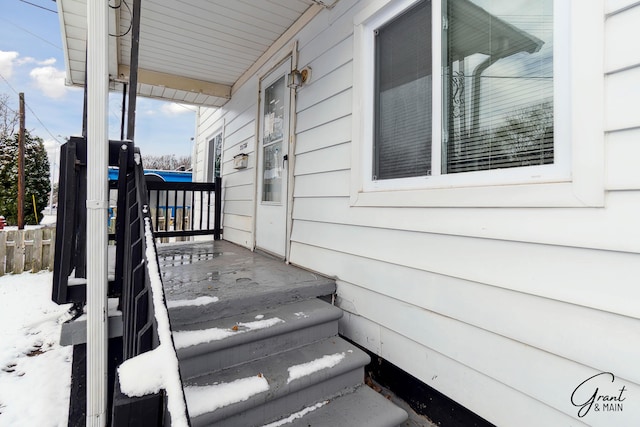 exterior space with a porch