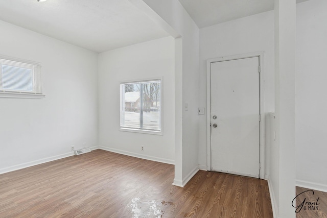 entrance foyer with wood-type flooring