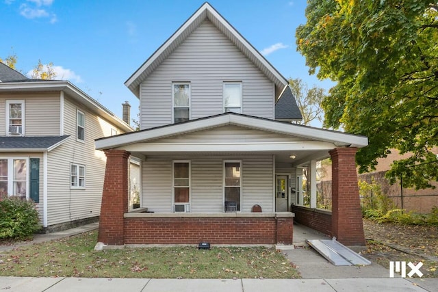 view of front of house featuring covered porch