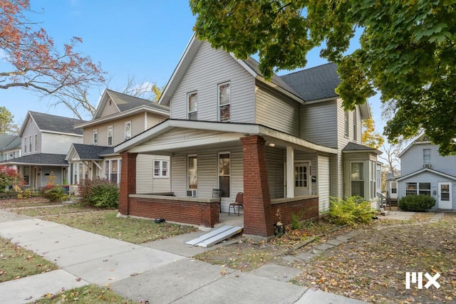 view of front of house with covered porch