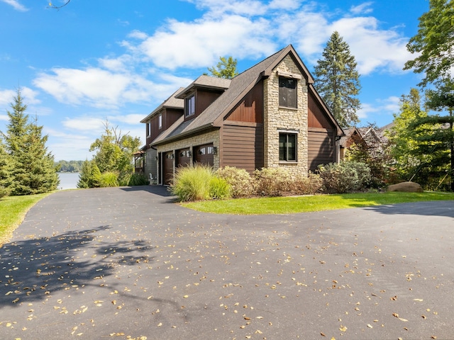 view of home's exterior featuring a garage