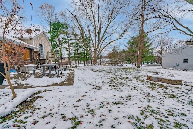 view of snowy yard