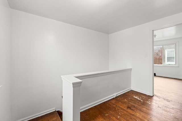 hall featuring dark hardwood / wood-style flooring