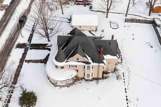 view of snowy aerial view