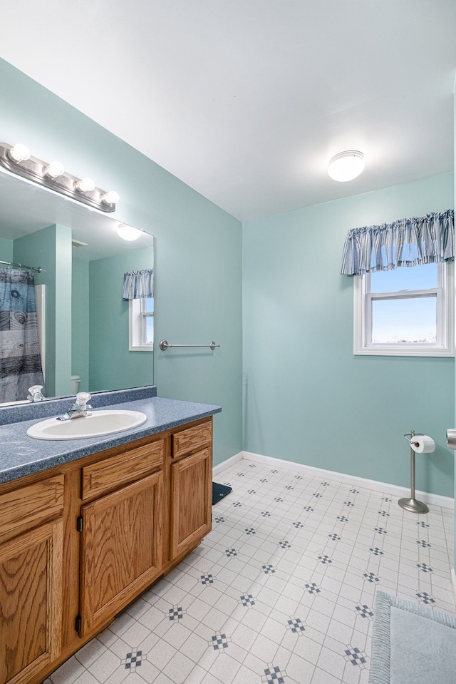 bathroom with vanity