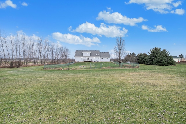 view of yard with a rural view