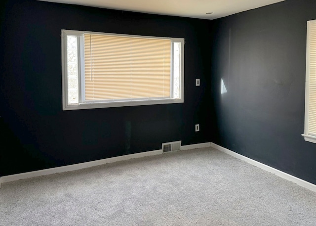 carpeted empty room with a healthy amount of sunlight