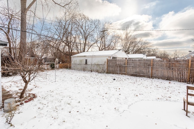 view of snowy yard