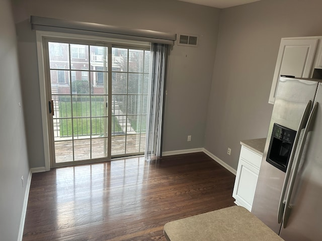 interior space featuring dark hardwood / wood-style floors