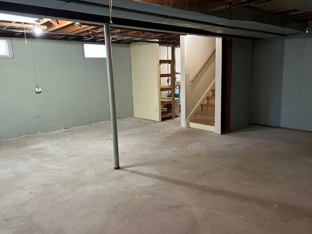 view of basement