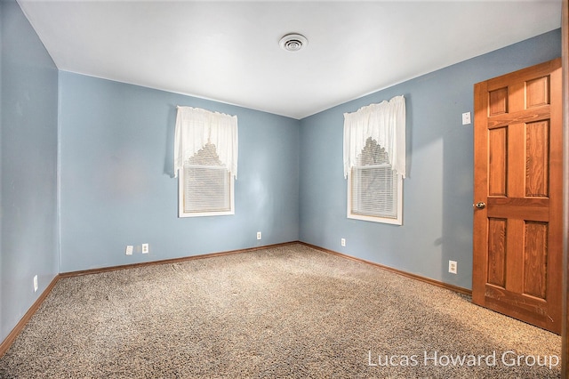 carpeted spare room with a wealth of natural light