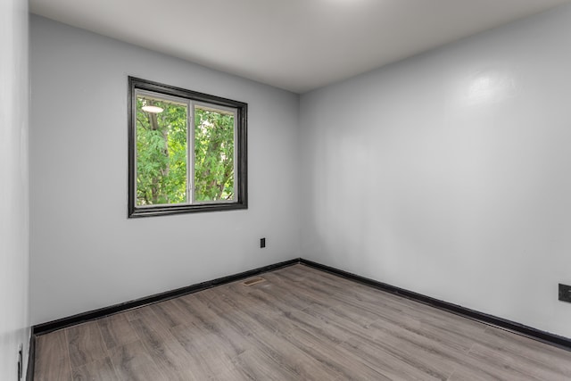 empty room featuring light wood-type flooring