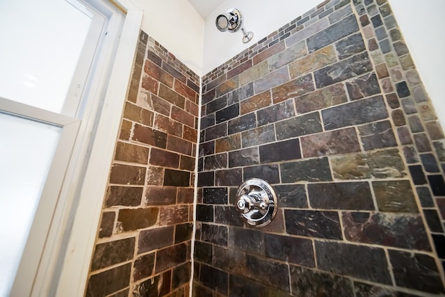 bathroom featuring walk in shower