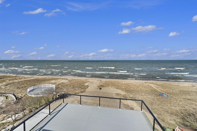 water view with a view of the beach