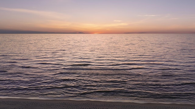 water view with a view of the beach