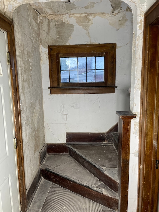 view of stairway