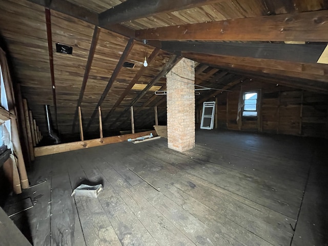 view of attic