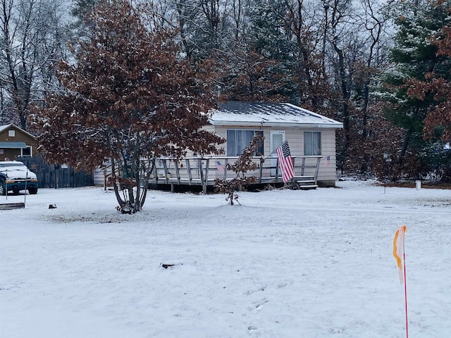 4038 W Brookview Dr, Prescott, MI 48756 - view of front of home with a deck