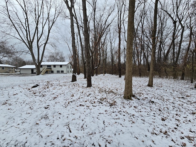 view of snowy yard