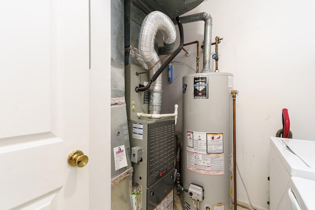 4980 Oak Hill Dr Unit 66, Waterford, MI 48329 - utility room with water heater and washer and clothes dryer