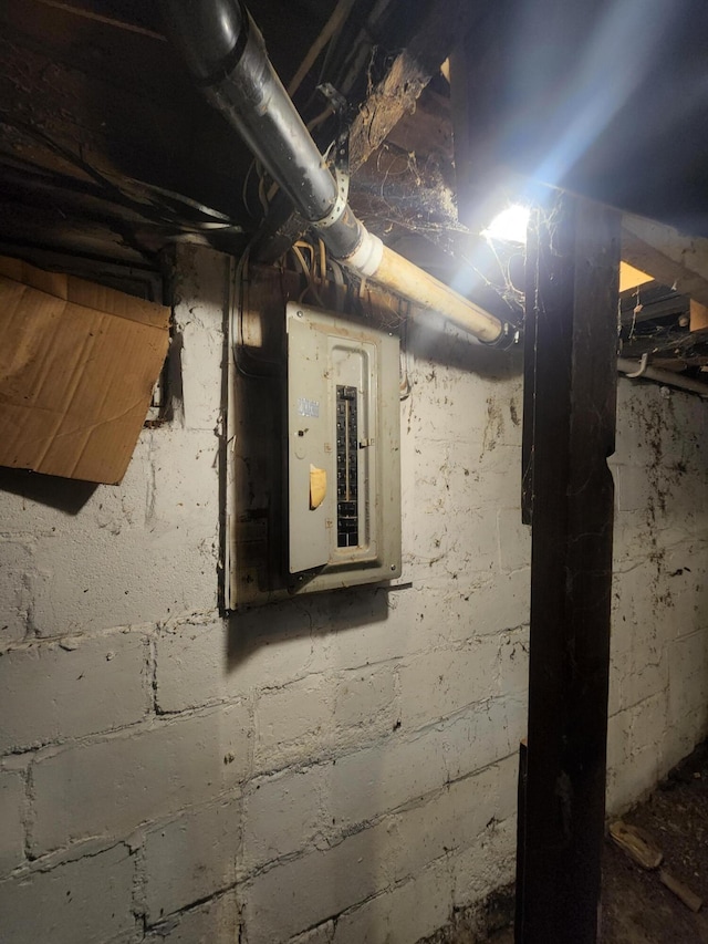 utility room featuring electric panel