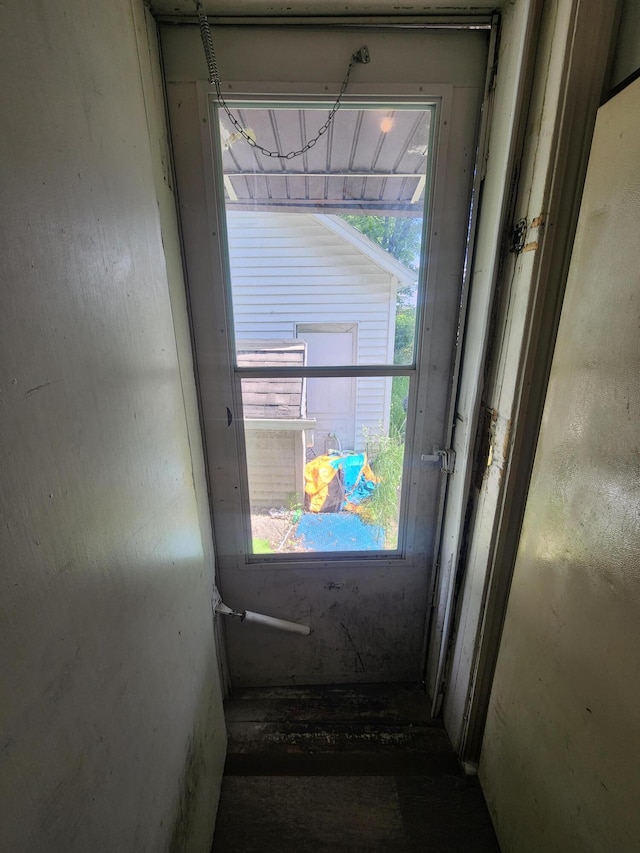 doorway to outside with plenty of natural light