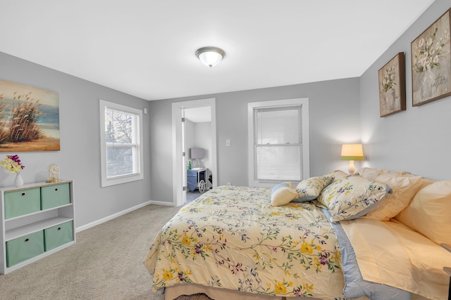 view of carpeted bedroom