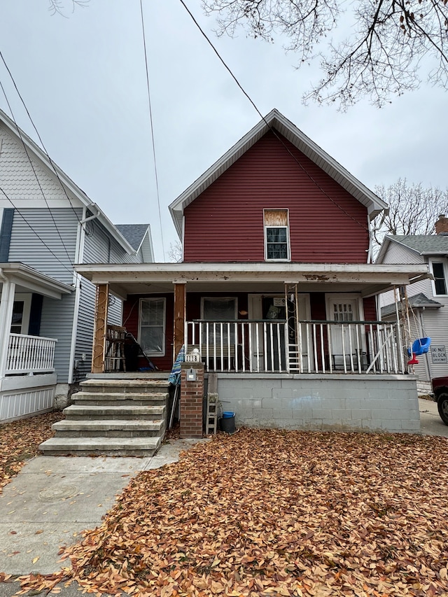 bungalow with a porch