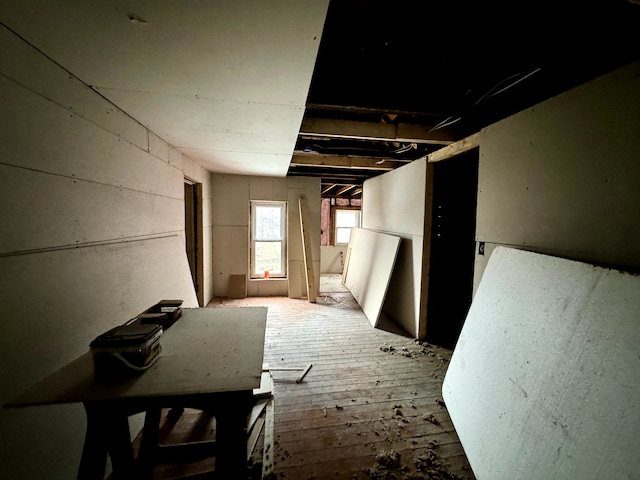 miscellaneous room with wood-type flooring