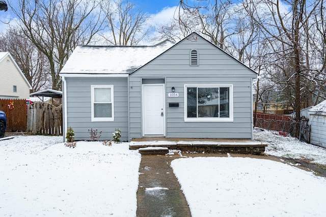 view of bungalow-style house