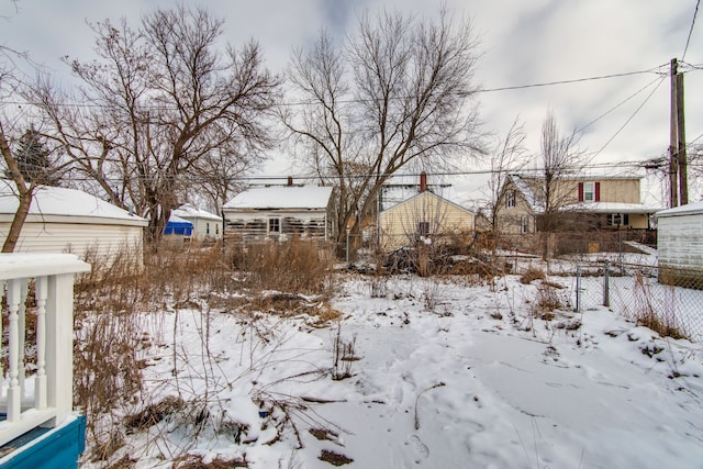 view of snowy yard