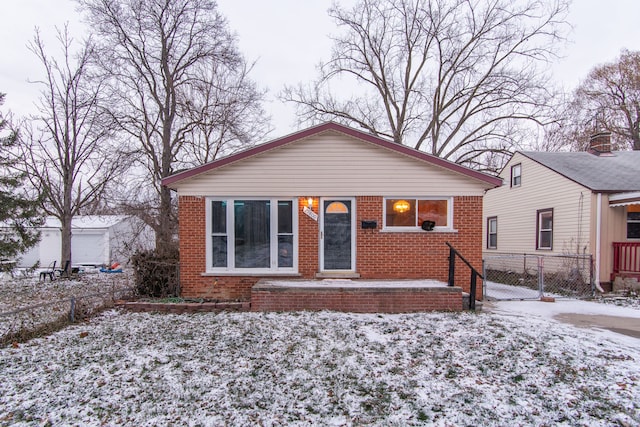 view of bungalow-style home