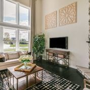 living room with wood-type flooring