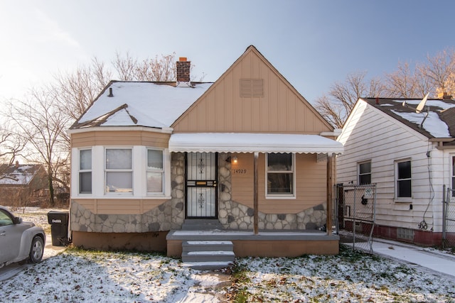 view of bungalow-style home