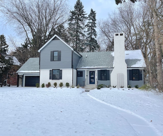 front of property featuring a garage